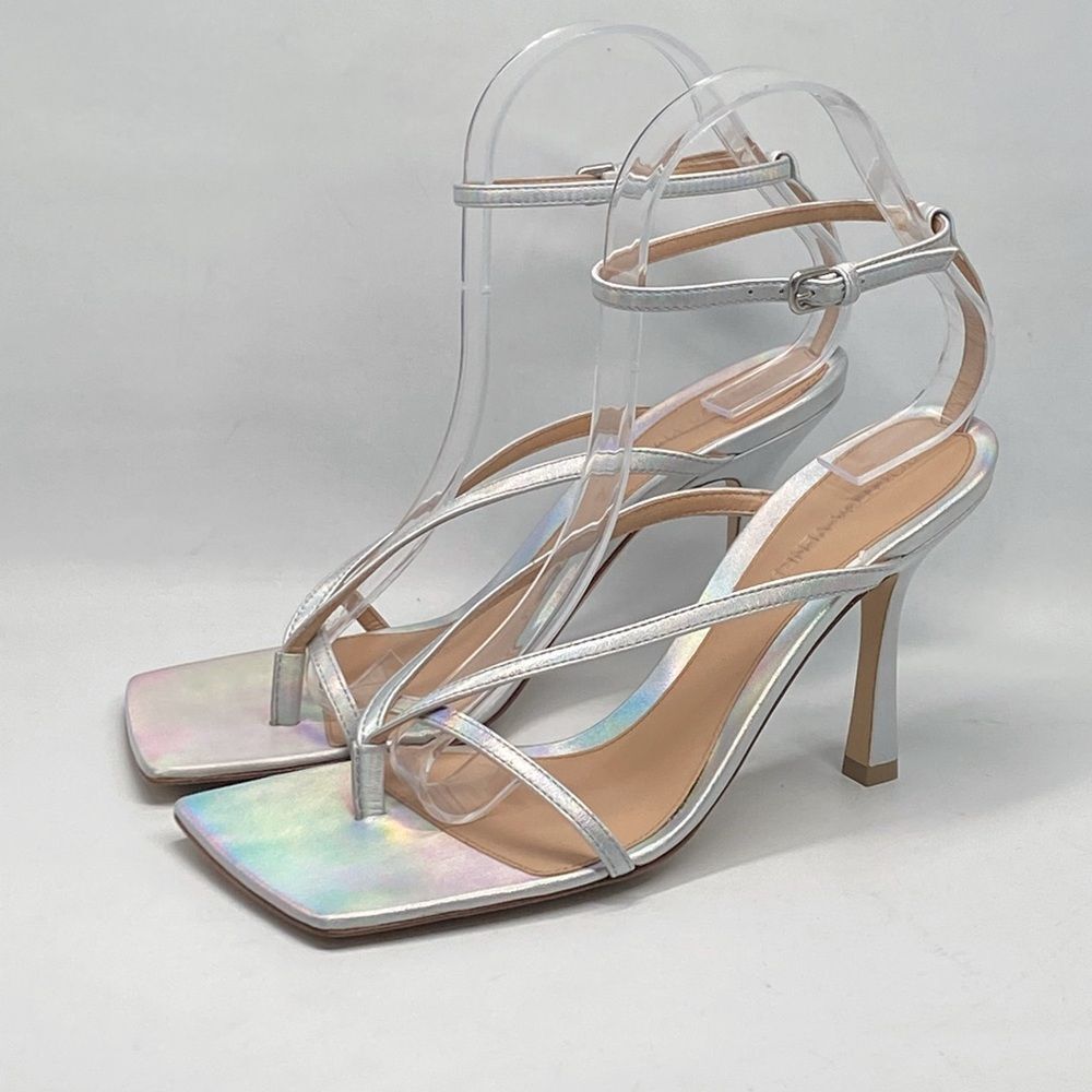 Bottega Veneta Stretch Leather Strappy Thong Sandals size 37.5 - Picture 4 of 14